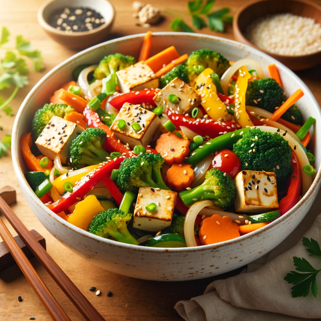 Gemüse-Tofu-Pfannengericht